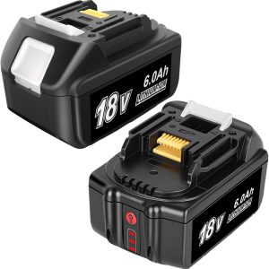 18V Batteries Compatible for Makita 18 Volt Battery BL1860B BL1820B BL1830B BL1840B BL1850B LXT-400 Fit for Makita 18V Cordless Power Tools, with 6000 mAh High Capacity